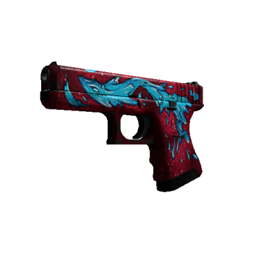 Glock-18 | Water Elemental  (Well-Worn)