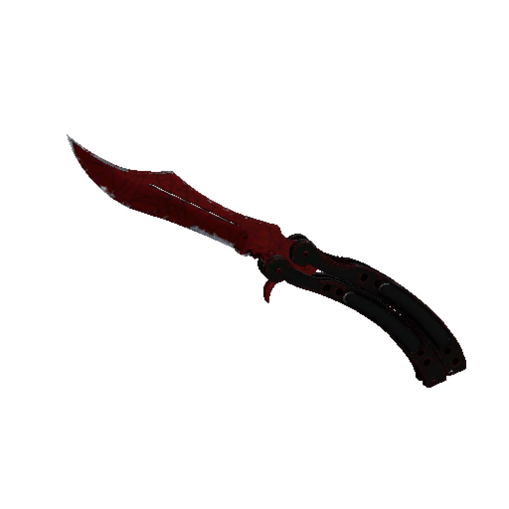 Butterfly Knife | Crimson Web  (Well-Worn)