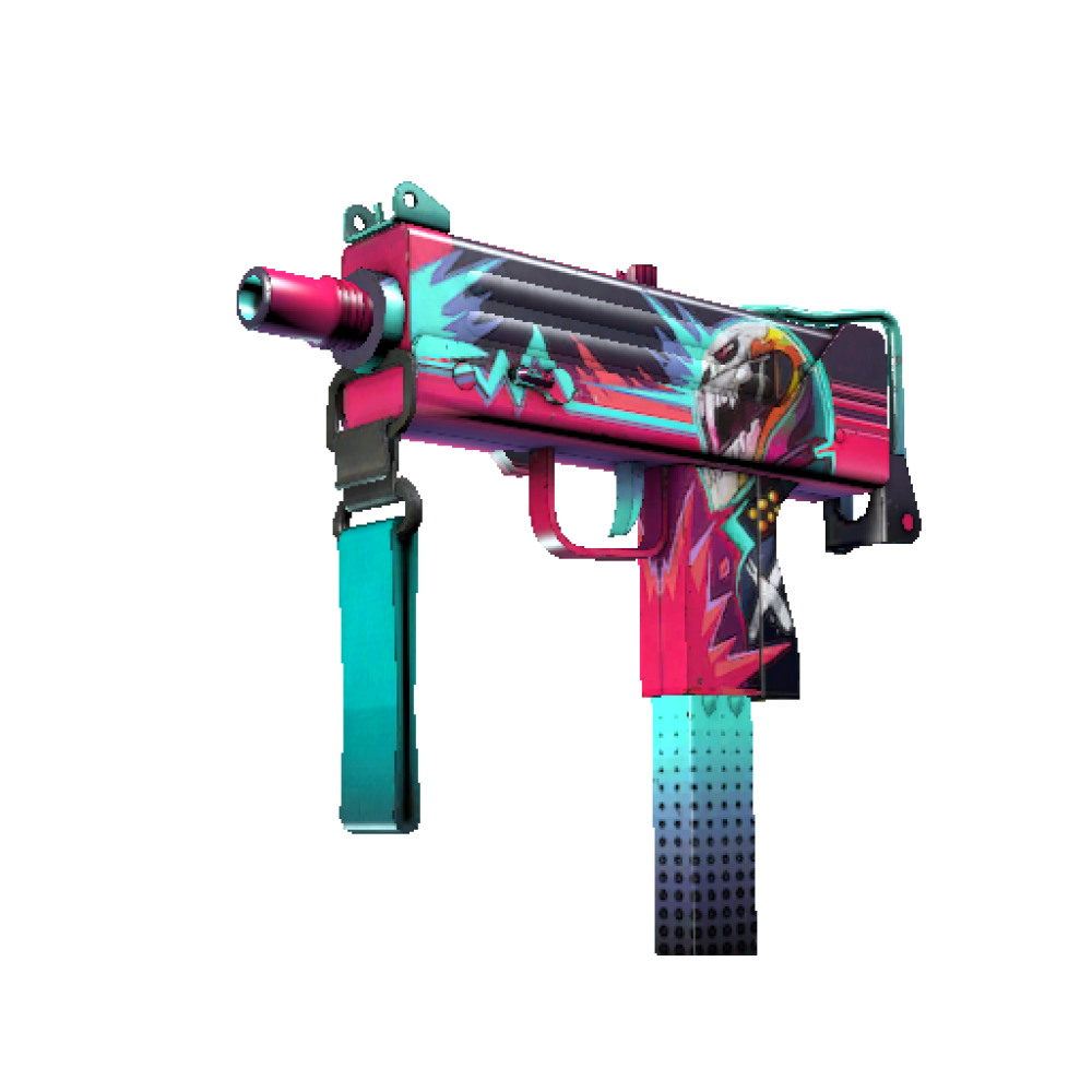 MAC-10 | Neon Rider  (Well-Worn)