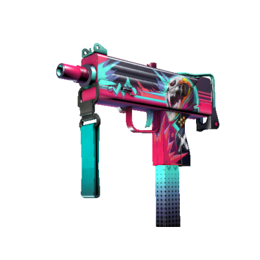 MAC-10 | Neon Rider  (Well-Worn)