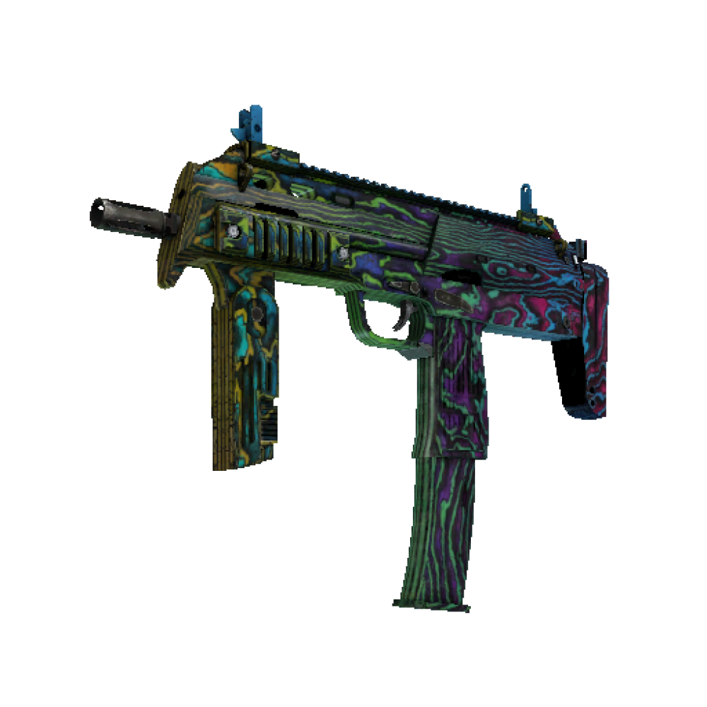 StatTrak™ MP7 | Neon Ply  (Battle-Scarred)