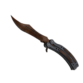 StatTrak™ Butterfly Knife | Rust Coat  (Battle-Scarred)