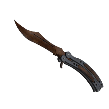 StatTrak™ Butterfly Knife | Rust Coat  (Battle-Scarred)